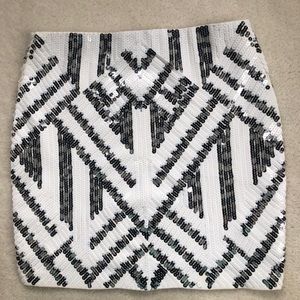 Express sequin skirt